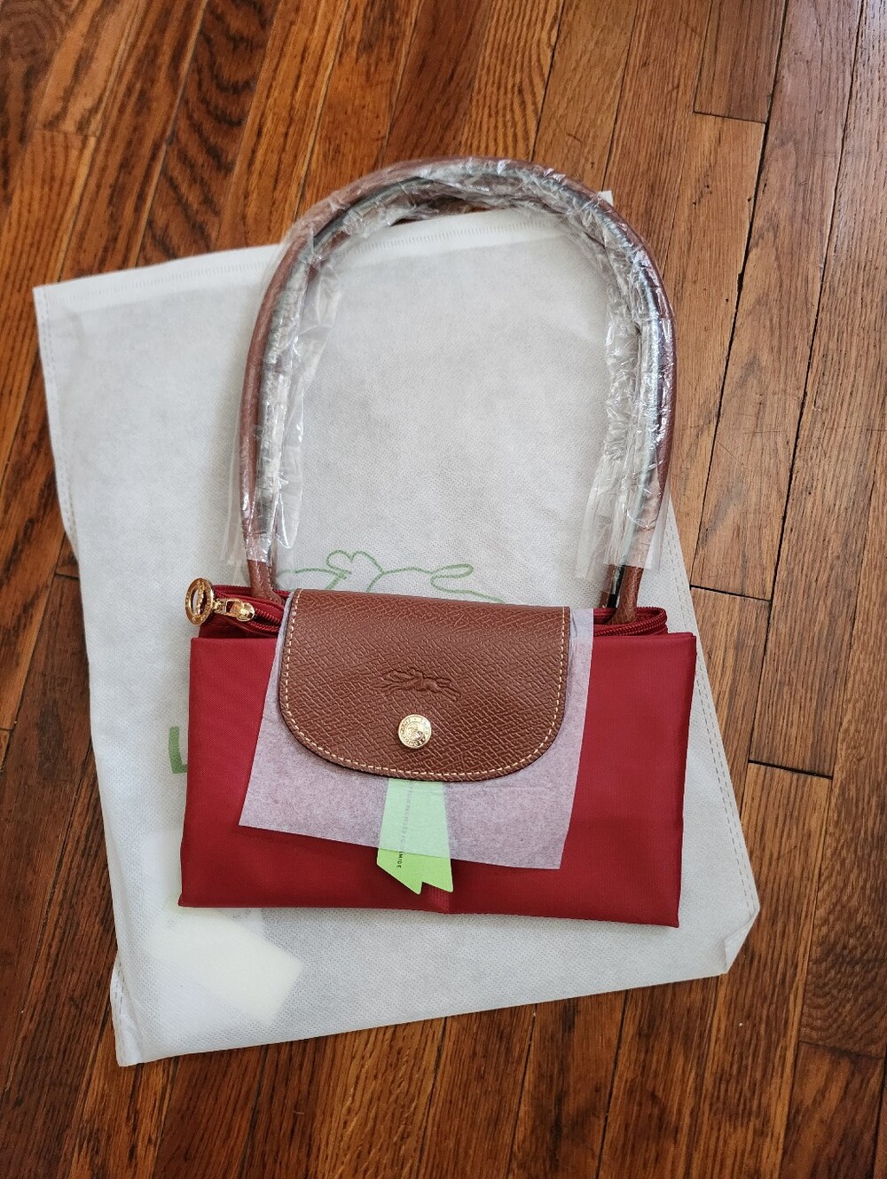 Longchamp Red MEDIUM tote Bag NWT - Picture 7 of 8